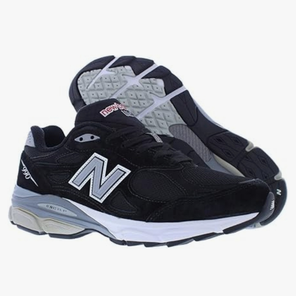New Balance 990v3 Mens Shoes size 4 Color: Midnight Black/Grey/White/Bla…
